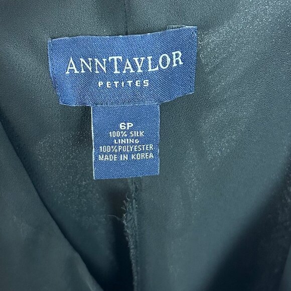Vintage Y2K Ann Taylor Black Silk Halter Dress Ruffle Hem Cocktail Size 6P Women - Picture 5 of 5